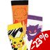 Preorder: Pokémon Socks 3-Pack Pikachu, Charmander, Gengar 39-42