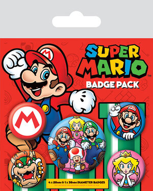 Super Mario Pin Badges 5-Pack