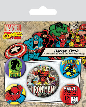 Marvel Comics Pin Badges 5-Pack Iron Man