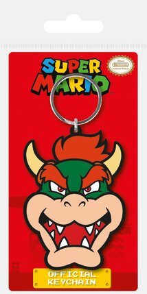 Super Mario Rubber Keychain Bowser 6 cm