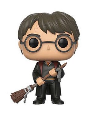 Harry Potter POP! Movies Vinyl Figure Harry with Firebolt & Feather 9 cm