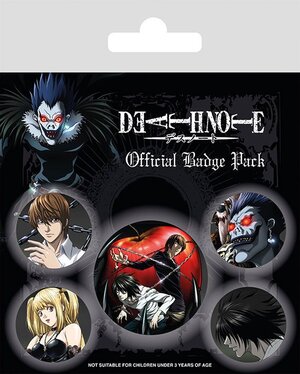 Death Note Pin Badges 5-Pack Characters