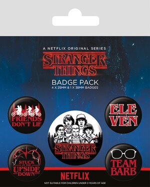 Stranger Things Pin Badges 5-Pack Characters