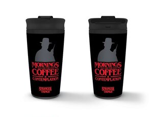 Stranger Things Travel Mug Coffee and Contemplation