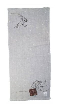 Ukiyo-e Towel Chojujinbutsugiga Giga 34 x 80 cm