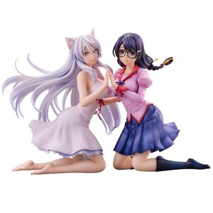 Nekomonogatari Monogatari Series PVC Statues Tsubasa Hanekawa Set 19 cm