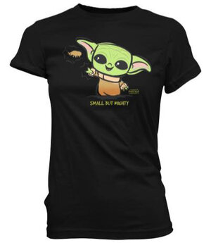 Star Wars The Mandalorian Loose POP! Tees Ladies T-Shirt Cute Child Force Size L