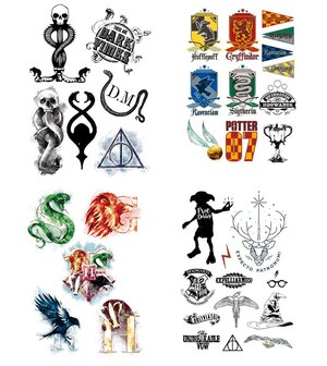 Harry Potter Temporary Tattoos Set