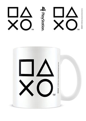 Sony PlayStation Mug Sticker Shapes Black