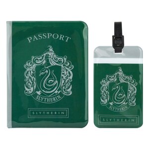 Harry Potter Passport Case & Luggage Tag Set Slytherin