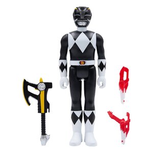 Preorder: Mighty Morphin Power Rangers ReAction Action Figure Black Ranger 10 cm