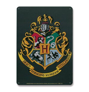 Harry Potter Tin Sign Hogwarts Logo 15 x 21 cm