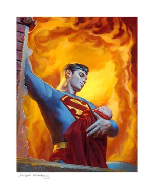 Preorder: DC Comics Art Print Saving Grace: A Hero's Rescue 46 x 56 cm - unframed