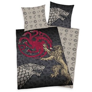 Preorder: Game Of Thrones Duvet Set Logos 135 x 200 cm / 80 x 80 cm