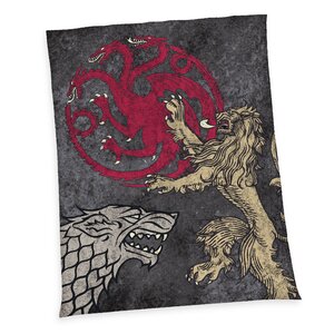 Preorder: Game Of Thrones Fleece Blanket Logos 150 x 200 cm