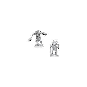 Preorder: D&D Nolzur's Marvelous Miniatures Unpainted Miniatures 2-Pack Earth Genasi Fighter