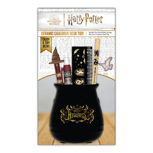 Preorder: Harry Potter Ceramic Cauldron Desk Tidy Colourful Crest