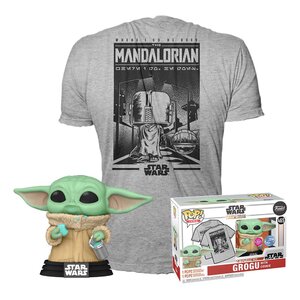 Star Wars The Mandalorian POP! & Tee Box Grogu w/cookie Size S