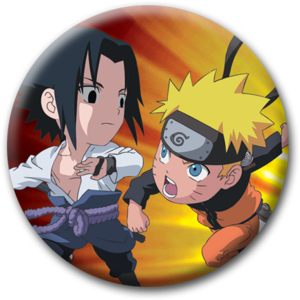 Przypinka Naruto Shippuden - Naruto i Sasuke