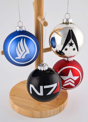 Mass Effect Hanging Tree Ornament Glass Ball Ornament Set 12 cm