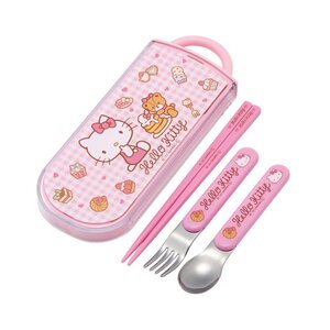 Hello Kitty Chopsticks & Spoon & Fork Set Sweety pink