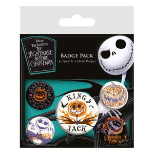 Nightmare before Christmas Pin-Back Buttons 5-Pack Colourful Shadows