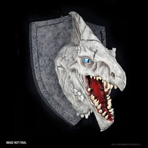 Preorder: Dungeons & Dragons Replicas of the Realms 3D Wall Art White Dragon Trophy Plaque