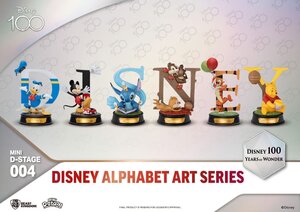 Disney Mini Diorama Stage Statues 6-pack 100 Years of Wonder-Disney Alphabet Art 10 cm