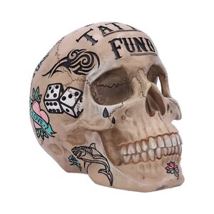 Coin Bank Skull Tattoo Fund