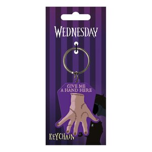 Wednesday Rubber Keychain Give Me A Hand