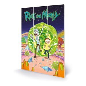 Preorder: Rick and Morty Wooden Wall Art Portal 20 x 30 cm