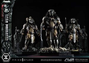 Preorder: The Alien vs. Predator Museum Masterline Series Statue 1/3 Scar Predator 93 cm