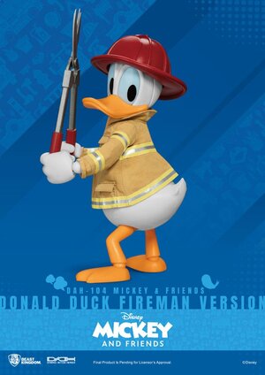 Preorder: Mickey & Friends Dynamic 8ction Heroes Action Figure 1/9 Donald Duck Fireman Ver. 24 cm