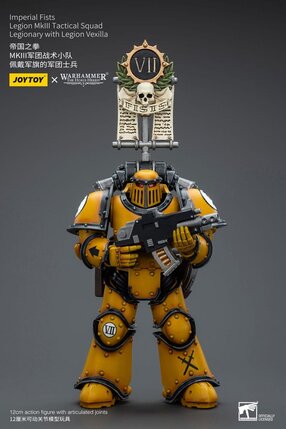 Preorder: Warhammer The Horus Heresy Action Figure 1/18 Imperial Fists Legion MkIII Tactical Squad Legionary with Legion Vexilla 12 cm