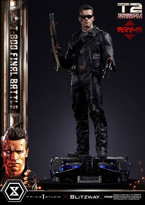 Preorder: Terminator 2 Museum Masterline Series Statue 1/3 T-800 Final Battle Deluxe Bonus Version 75 cm