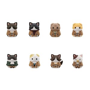 Preorder: Attack on Titan Mega Cat Project Trading Figure 8-Pack Attack on Tinyan Gathering Scout Regiment danyan! 3 cm