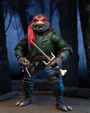 Preorder: Universal Monsters x Teenage Mutant Ninja Turtles Action Figure Ultimate Raphael as The Wolfman 18 cm