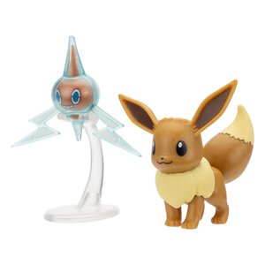 Preorder: Pokémon Battle Figure Set 2-Pack Eevee #4, Rotom 5 cm
