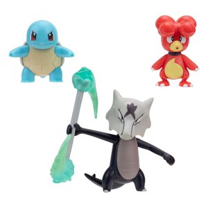 Preorder: Pokémon Battle Figure Set 3-Pack Magby, Squirtle #4, Alolan Marowak 5 cm