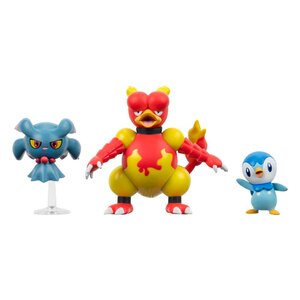 Preorder: Pokémon Battle Figure Set 3-Pack Piplup, Misdreavus, Magmar 5 cm