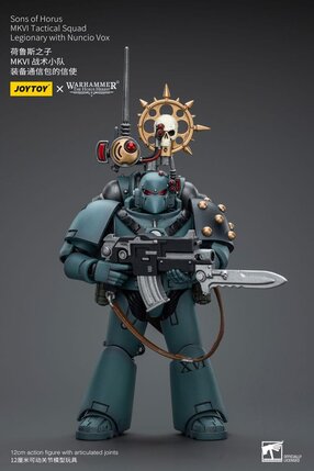 Preorder: Warhammer The Horus Heresy Action Figure 1/18 Sons of Horus MKVITactical Squad Legionary with Nuncio Vox 12 cm