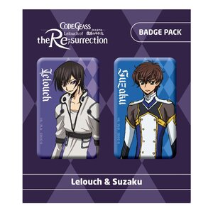 Preorder: Code Geass Lelouch of the Re:surrection Pin Badges 2-Pack Lelouch & Suzaku