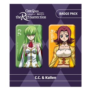 Preorder: Code Geass Lelouch of the Re:surrection Pin Badges 2-Pack C.C. & Kallen