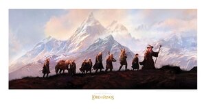 Preorder: Lord of the Rings Art Print The Fellowship of the Ring: 20th Anniversary 59 x 30 cm