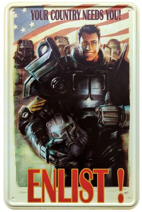 Preorder: Fallout Metal Sign Enlist