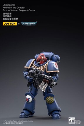 Preorder: Warhammer 40k Action Figure 1/18 Ultramarines Heroes of the Chapter Brother Veteran Sergeant Castor 12 cm