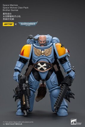 Preorder: Warhammer 40k Action Figure 1/18 Space Marines Space Wolves Claw Pack Brother Gunnar 12 cm