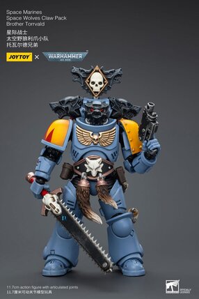 Preorder: Warhammer 40k Action Figure 1/18 Space Marines Space Wolves Claw Pack Brother Torrvald 12 cm