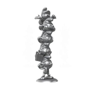 Preorder: The Smurfs Resin Statue Smurfs Column Silver Limited Edition 50 cm