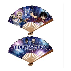 Preorder: Edens Zero Folding Fan Rebecca, Happy & Shiki